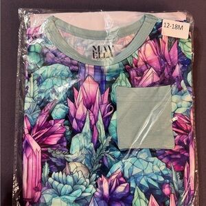 Mav Ella Bamboo‎ pocket tee and shorts day wear set 12-18 months